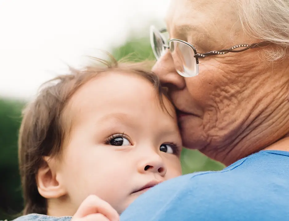 Grandmother with child